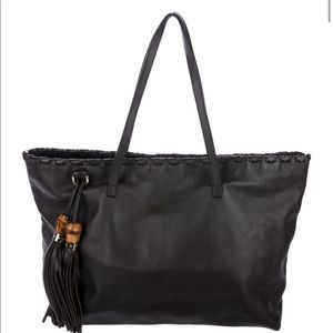 Gucci bamboo tassel tote